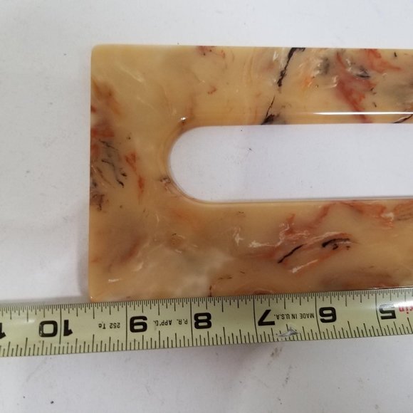 Vintage Plastic Tissue Box Cover Lid Insert Marble - Picture 10 of 12